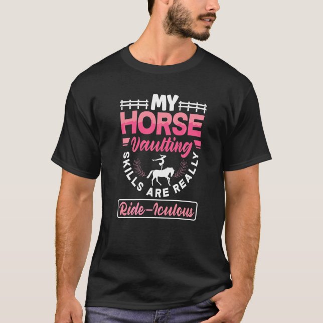 Camiseta Cavalo de Ginástica Equestre Ginástica a Cavalo (Frente)