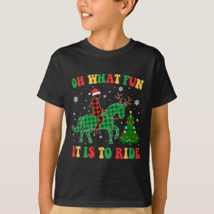 Camiseta Cavalo De Groovy Oh Que Divertido É Andar De Natal