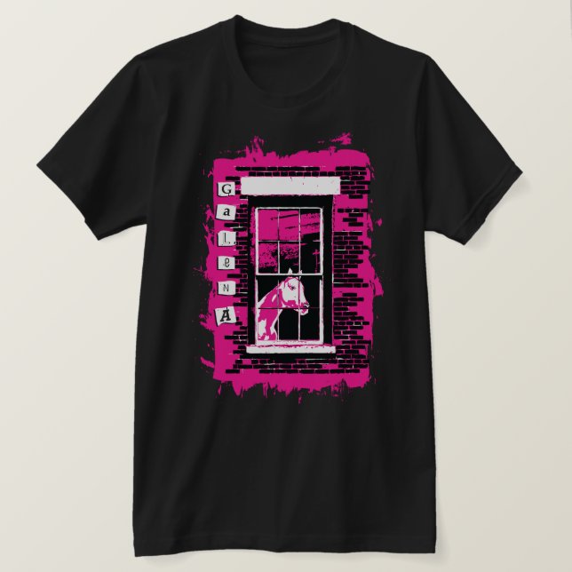 Camiseta cavalo de janela galena (Frente do Design)