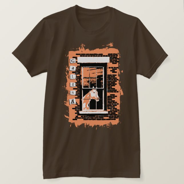 Camiseta cavalo de janela galena (Frente do Design)