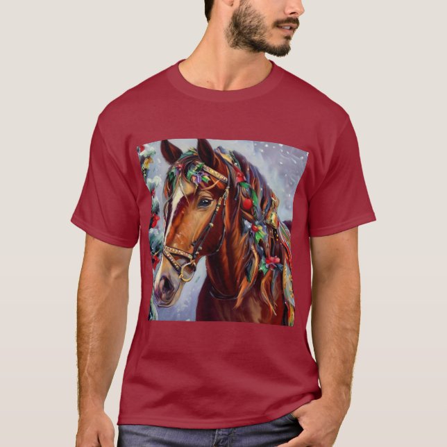 Camiseta Cavalo de Natal 2 (Frente)