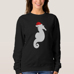 Camiseta Cavalo De Natal Em Santa Hat Pajama Chá Bonita
