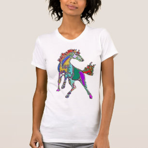 CAMISETA CAVALO DE NÉON