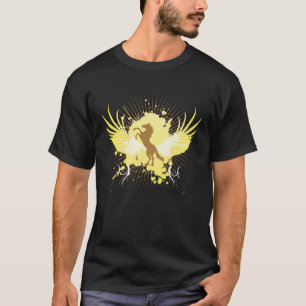 Camiseta Cavalo de pé com asas de anjo