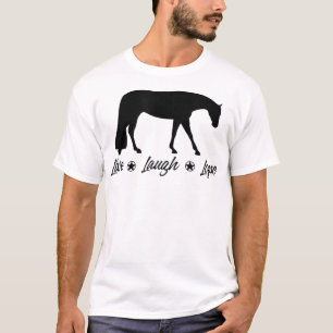 Camiseta Cavalo de Prazer Ocidental Equestrian Live Laugh L