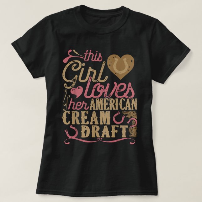 Camiseta Cavalo de Presente Draft Cream Americano (Frente do Design)