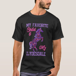 Camiseta Cavalo de Sela Clydesdale Mamãe Amante Clydesdale 