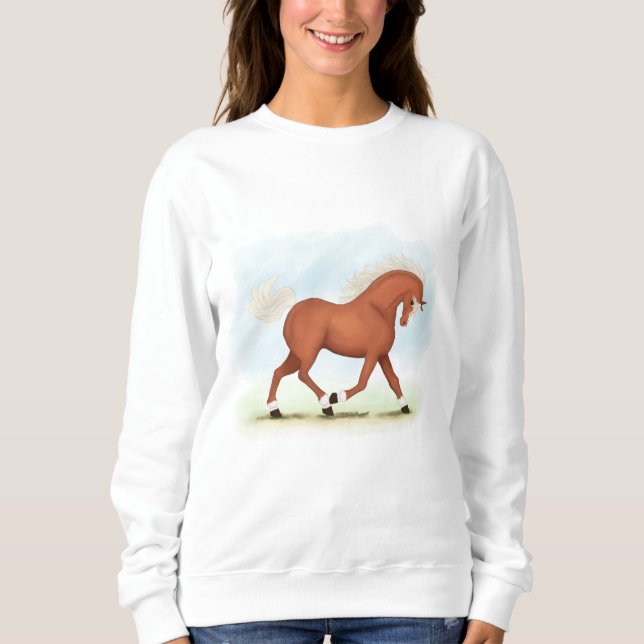 Camiseta Cavalo de Sorrel com Blaze e Meias (Frente)