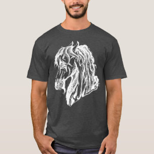 Camiseta Cavalo Diabo Zangado em Branco