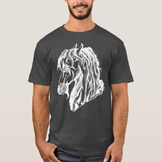 Camiseta Cavalo Diabo Zangado em Branco