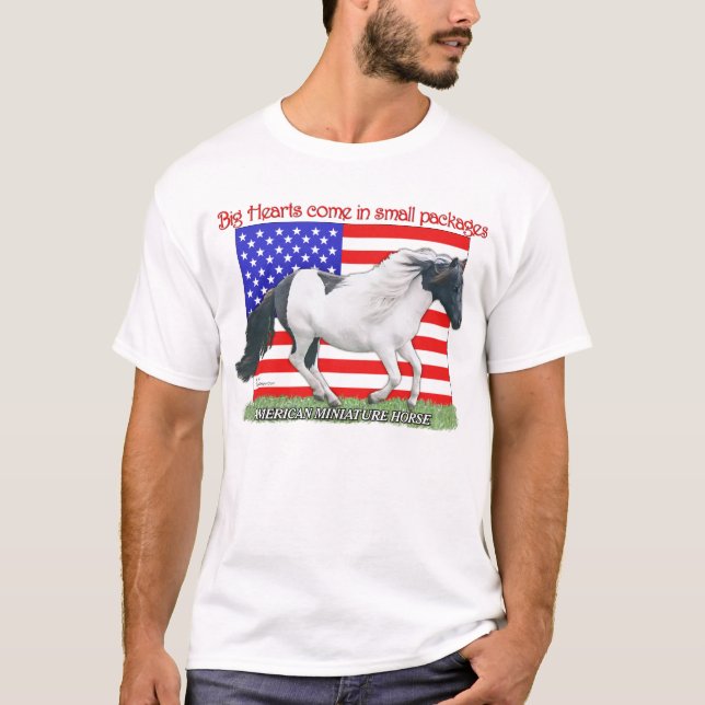 Camiseta Cavalo diminuto patriótico (Frente)