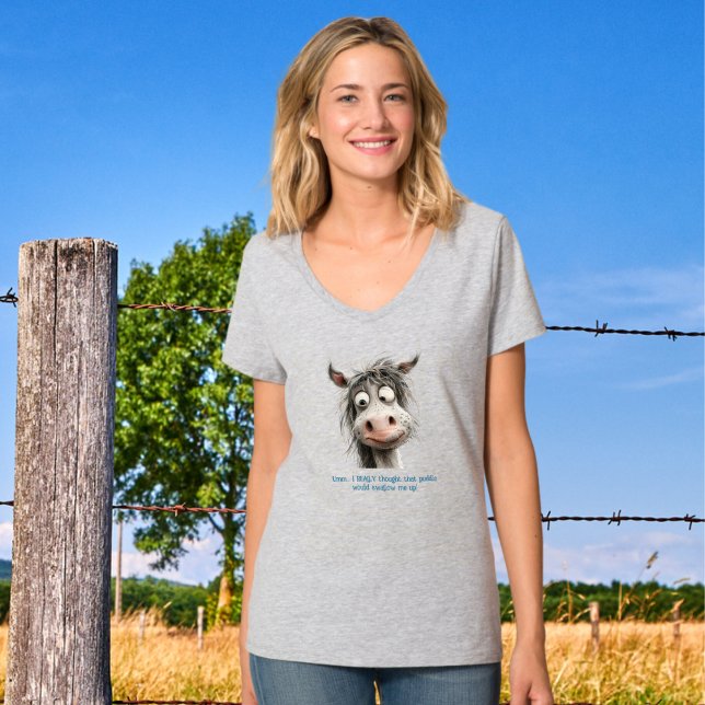 Camiseta Cavalo Divertido Curioso (Criador carregado)