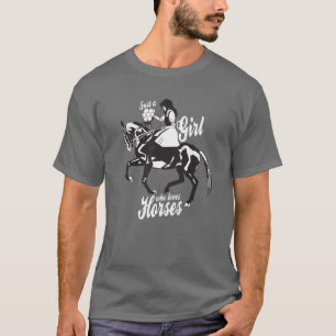 Camiseta Cavalo Dizendo Para Meninas - Cavalos Horseback Ri