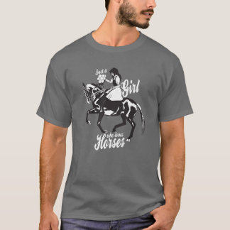 Camiseta Cavalo Dizendo Para Meninas - Cavalos Horseback Ri