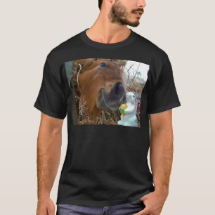 Camiseta Cavalo do coelhinho da Páscoa e do Brown