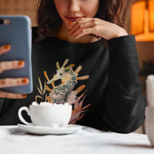 Camiseta Cavalo do Mar com Buquê de Folhas do Mar