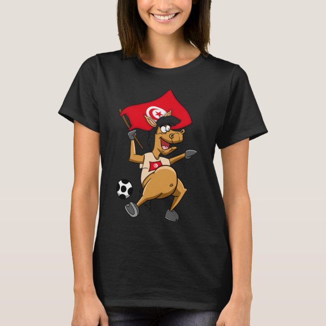 Camiseta Cavalo do ventilador Tunísia (Frente)
