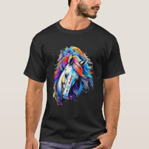 Camiseta Cavalo do Vento Arte Tribal Indígena Nativo Americ