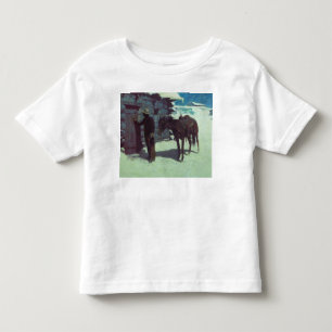 Camiseta Cavalo e Cowboy Neve de Inverno