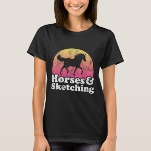 Camiseta Cavalo e Desenho Mulheres ou Cavalos Meninos Desen