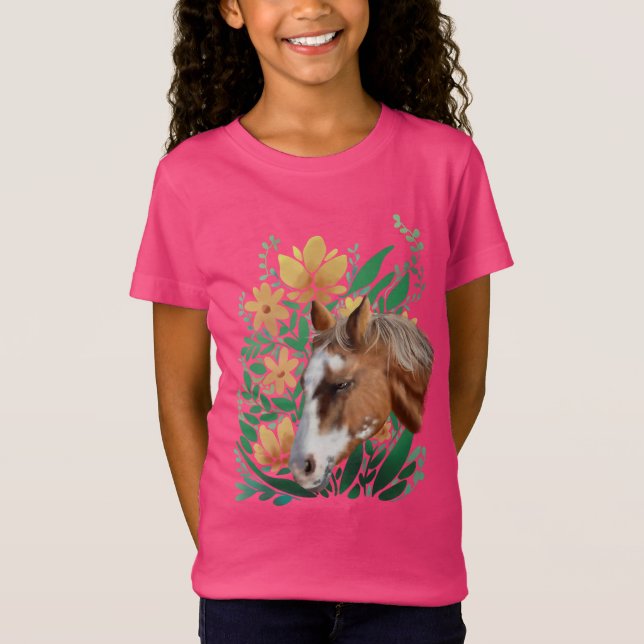 Camiseta Cavalo e Flores Appaloosa (Frente)