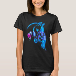 Camiseta Cavalo e Menina Para Mulheres Meninas Adolescentes