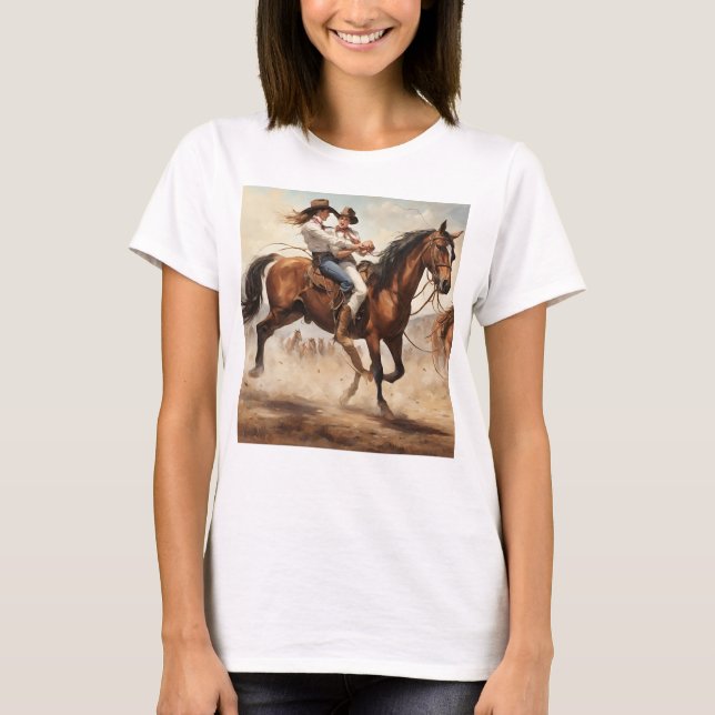 CAMISETA CAVALO E MULHER (Frente)