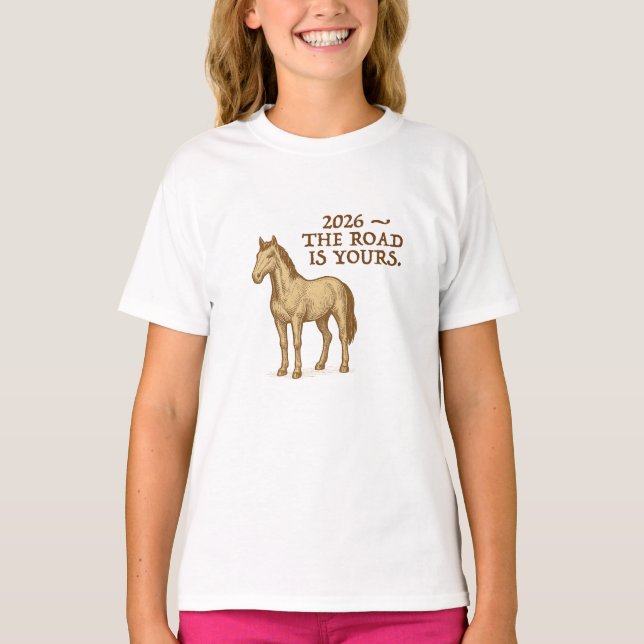 Camiseta Cavalo e texto motivacional (Frente)