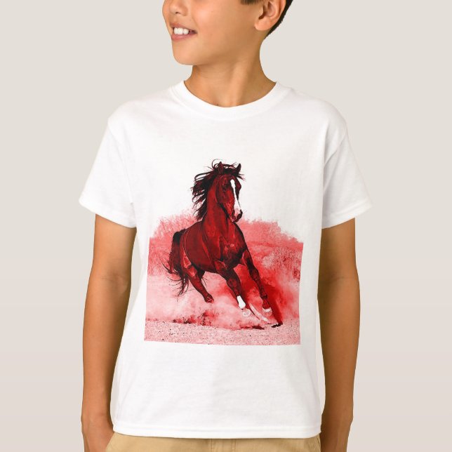 Camiseta Cavalo em Execução (Frente)