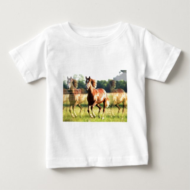 Camiseta Cavalo em Execução (Frente)