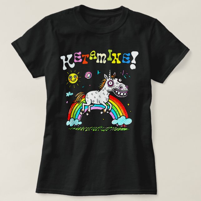 CAMISETA CAVALO ENGRAÇADO DE CETAMINA (Frente do Design)