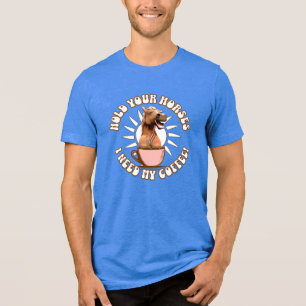 Camiseta Cavalo Engraçado Humor de Amante de Café