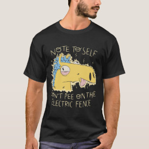 Camiseta Cavalo Engraçado, não mije na cerca elétrica