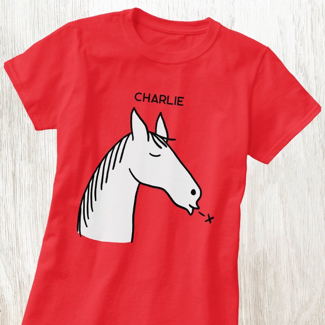 Camiseta Cavalo Engraçado Personalizado (Criador carregado)