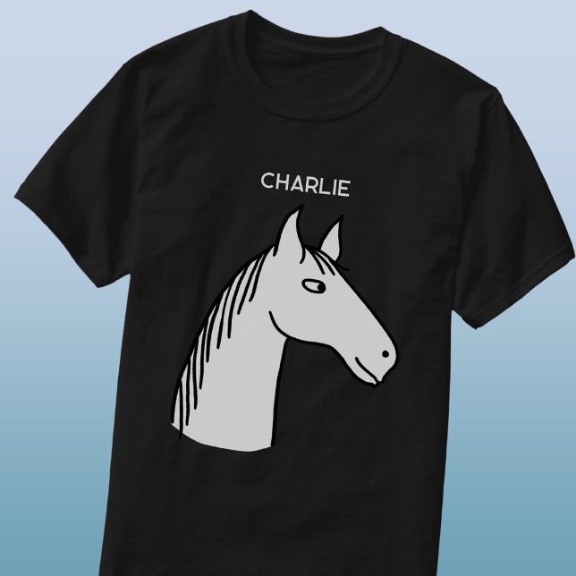 Camiseta Cavalo Engraçado Personalizado (Criador carregado)