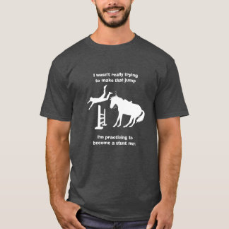 Camiseta Cavalo Engraçado Saltando O Homem No Treinamento