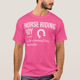 Camiseta Cavalo Equestre Andando Menino Noun Show Saltando 