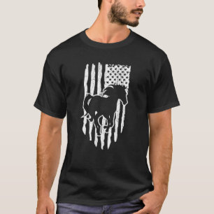 Camiseta Cavalo Equestre Bandeira Americana