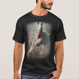 Camiseta Cavalo Espírito Appaloosa Pintado Para a Guerra