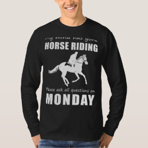 Camiseta Cavalo Estado da Mente Salvar Perguntas de