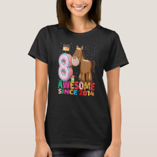 Camiseta Cavalo Eu Tenho 8 Anos de Idade Aniversário de Men