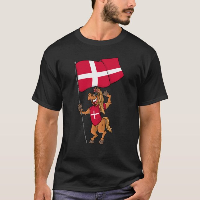 Camiseta Cavalo Fã da Dinamarca (Frente)