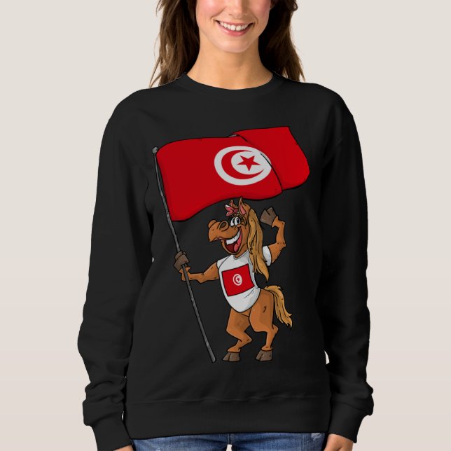 Camiseta Cavalo Fã da Tunísia (Frente)
