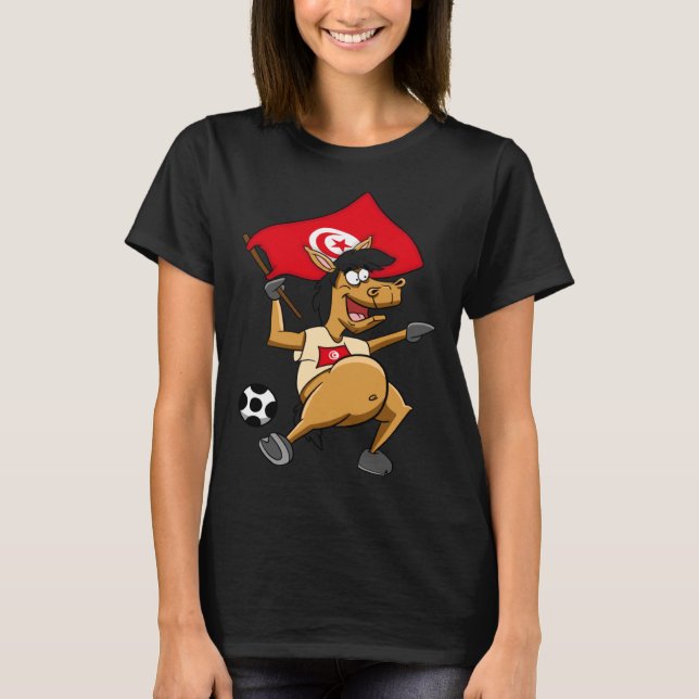 Camiseta Cavalo fã Tunísia (Frente)