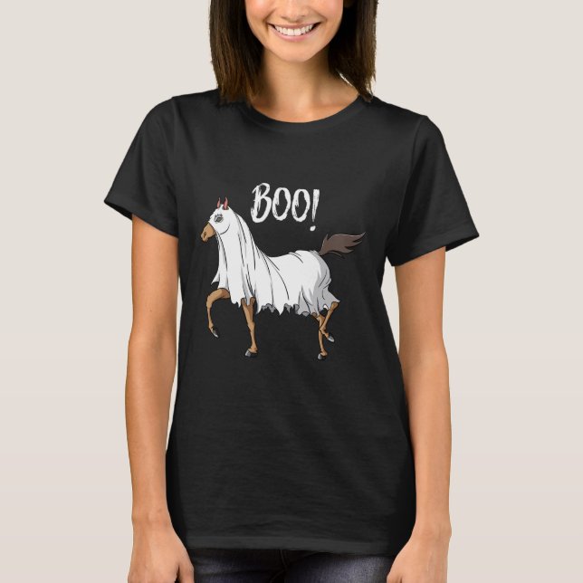 Camiseta Cavalo Fantasma Diversão Equestre Cavalo Lover Hal (Frente)