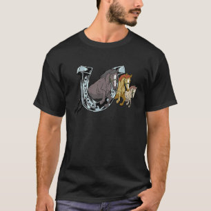 Camiseta Cavalo ferradura para cavaleiros amantes de cavalo