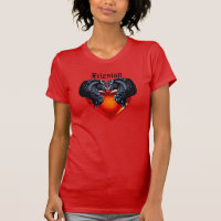Cavalo frísio/garanhão frísio negro/coração vermel