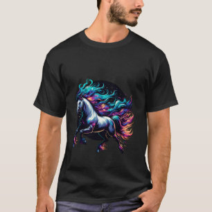 Camiseta Cavalo Galáctico no Esplendor de Cabelo da Galáxia