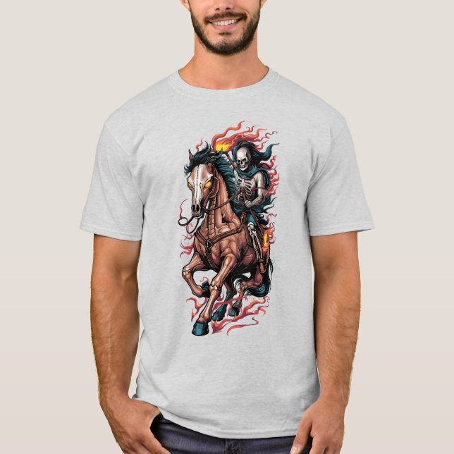 Camiseta Cavalo Galopante de Arranjo de Fiery (Frente)