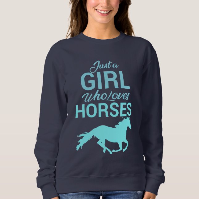Camiseta Cavalo Galope Uma Garota Que Ama Cavalos (Frente)
